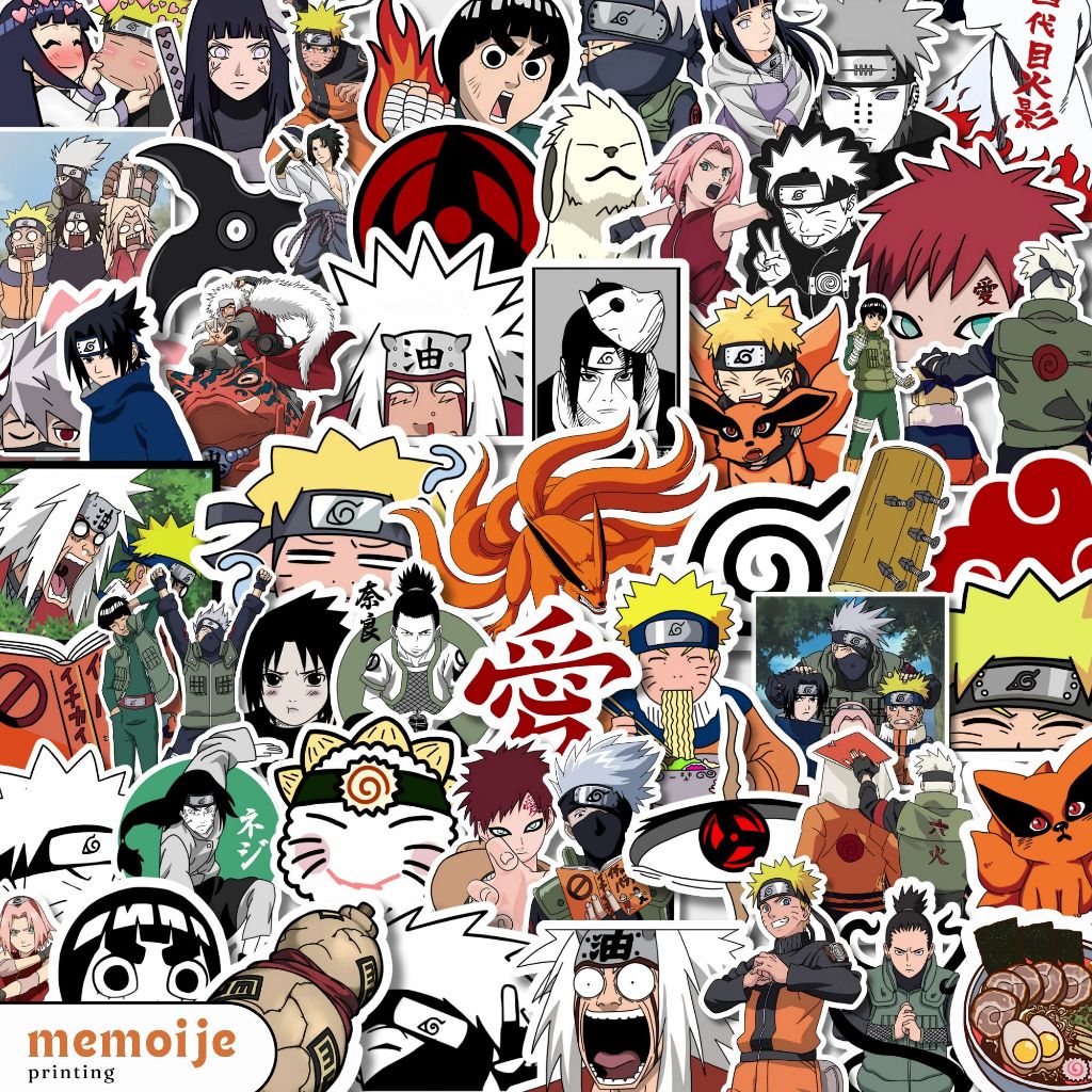 

(50+ PCS) Stiker Naruto Vinyl Waterproof – Stiker Lucu untuk Laptop, Helm, HP, Motor