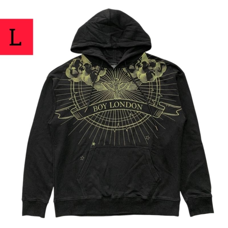 Jaket hoodie BOY LONDON black gold ( size L )