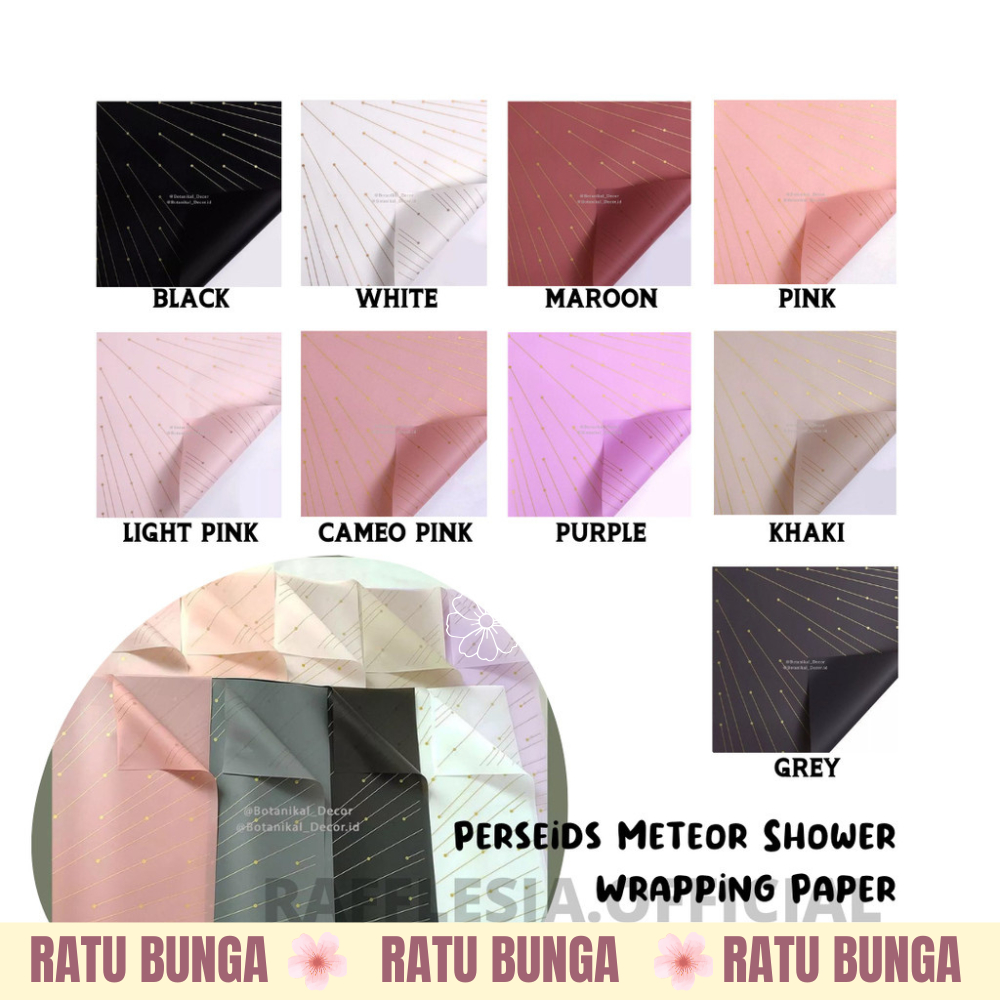 

Perseids Meteor Shower Wrapping Paper Kertas Buket Flower Wrapping Waterproof Paper Bunga Wrapping Cellophane Ketras Florist Material