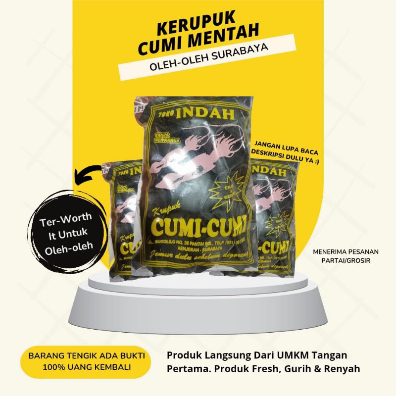 

Mentahan Kerupuk Cumi Hitam 250 gr Khas Kenjeran Surabaya