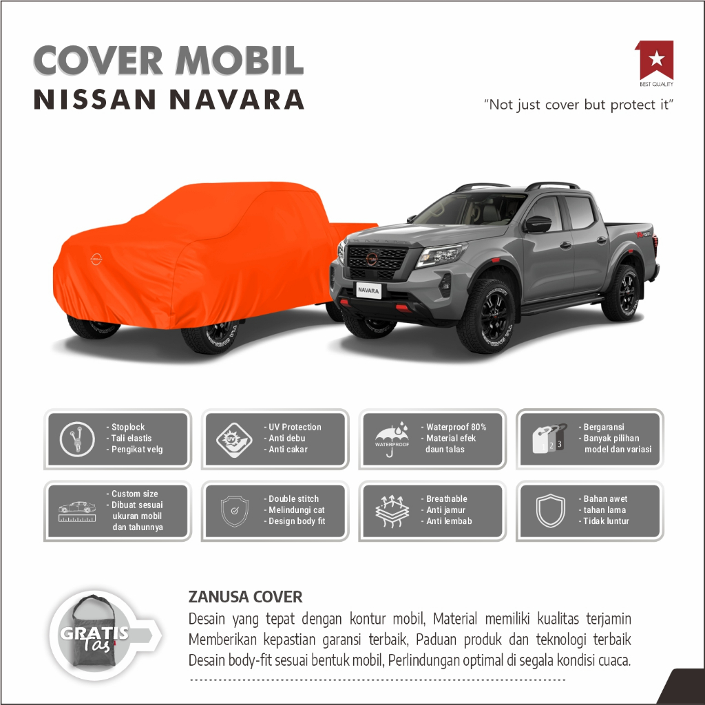 BODY COVER MOBIL NISSAN NAVARA, SARUNG MOBIL NISSAN NAVARA, SELIMUT MOBIL NISSAN NAVARA