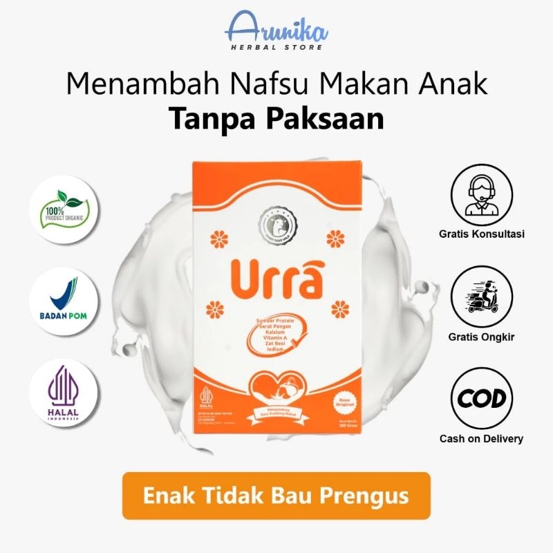 

Paket Promo 1 Box SUSU URRA Susu Penambah Berat Badan Dan Tinggi Badan Anak Susu Kambing Premium 200gr