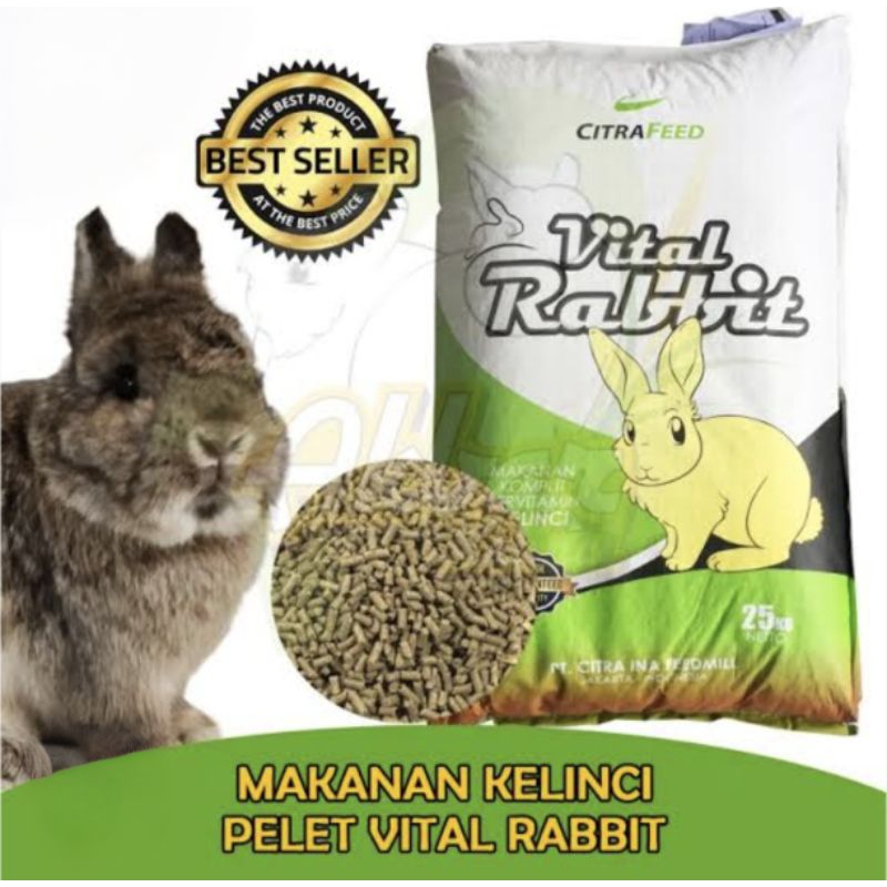 Vital rabbit pakan PELLET kelinci pakan lengkap untuk kelinci
