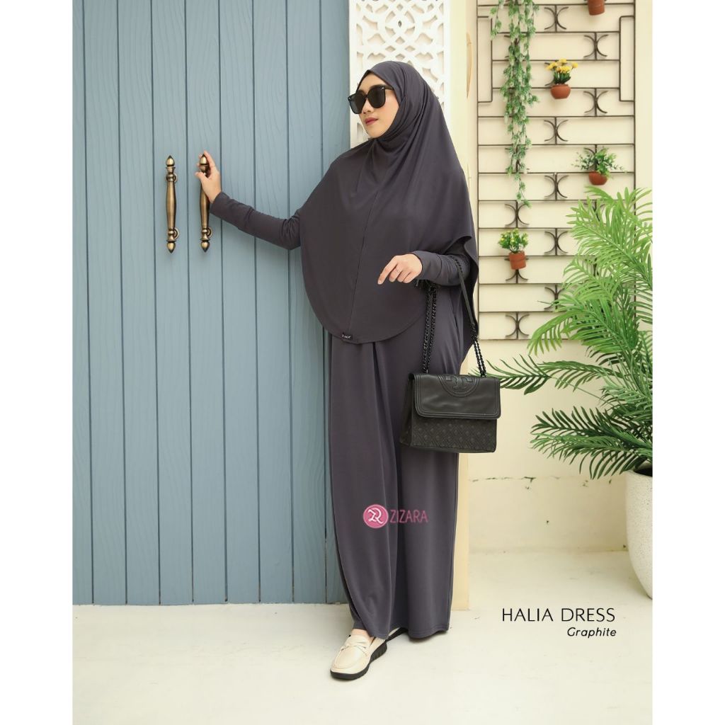 [AGEN RESMI] HALIA DRESS BY ZIZARA GAMIS ONLY BUSUI FRIENDLY  BAHAN JERSEY PREMIUM ALL SIZE LD 140cm