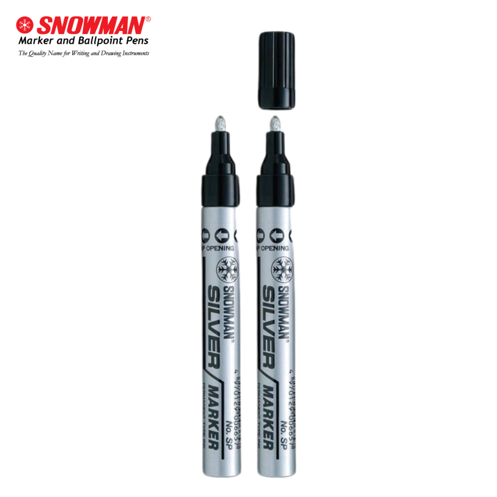 

Paint Marker Silver Snowman FSP-12 / Spidol Silver Besar Snowman FSP-12