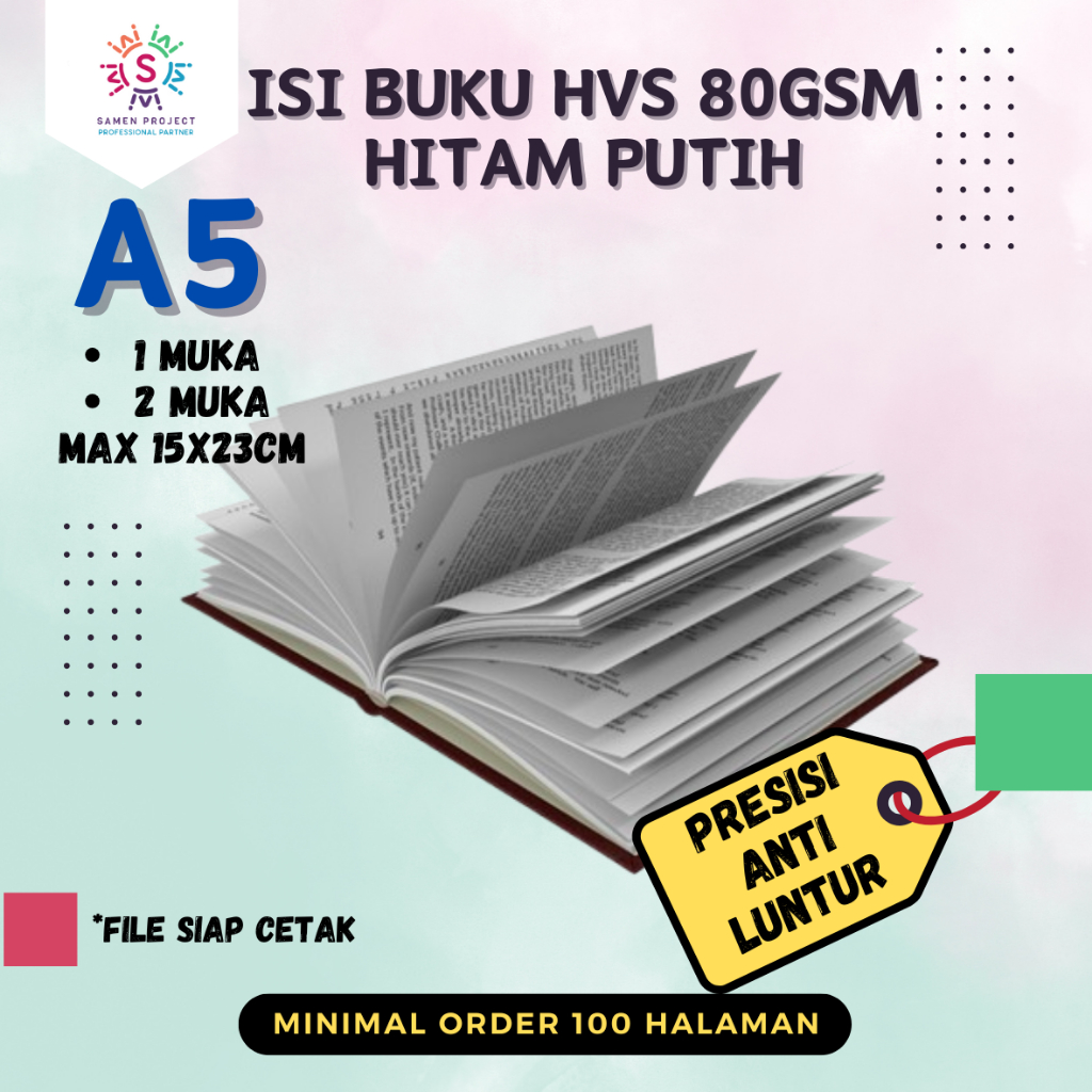 

Print Cetak Isi Buku Modul LKS Dokumen Surat kartu Ucapan Tasyakuran Kenduri HVS80 gr A5 Hitam Putih 1 atau 2 Sisi Bolak Balik