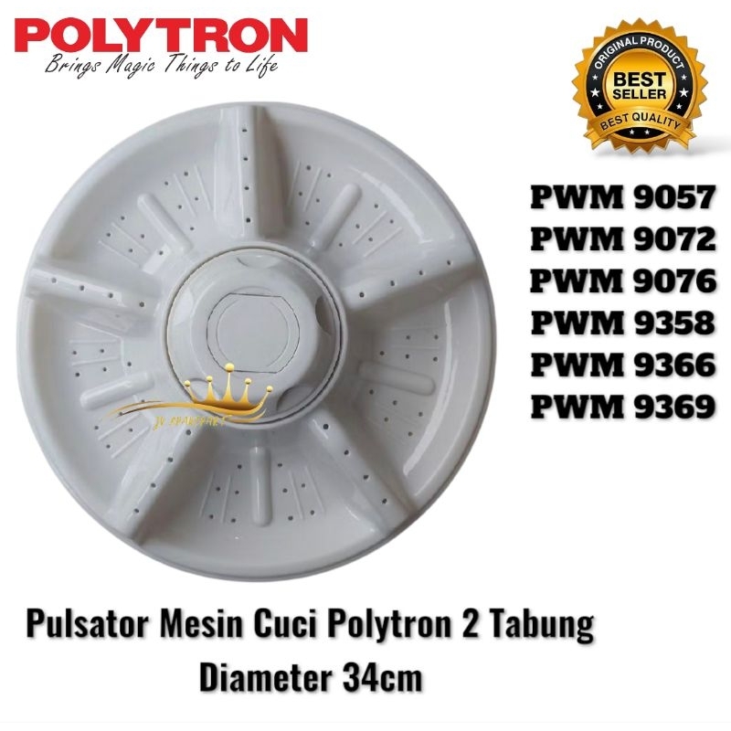 Pulsator POLYTRON 9 KG PWM 9057 9072 9076 9358 9396 Pulsator Mesin Cuci Polytron 2 Tabung