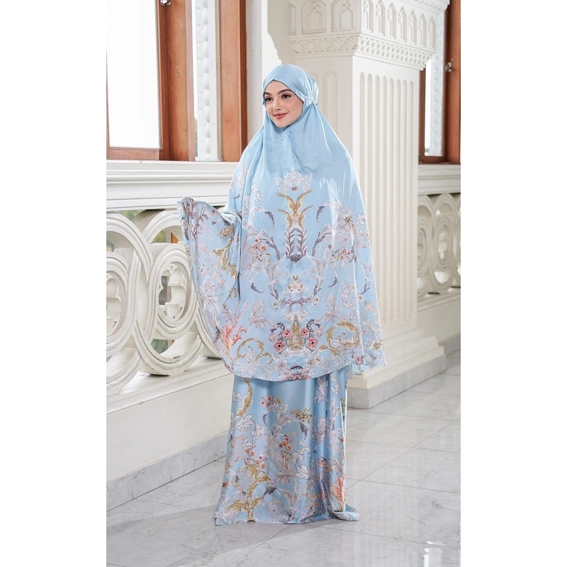 Buttonscarves - Royale - Grandeur Prayer Robe - Frost / Mukena Elegant