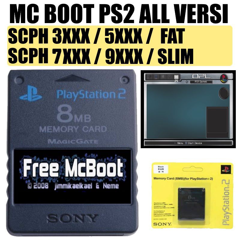 MC BOOT PS2 ALL VARIANT PS2 UNTUK MEMUTAR GAME FLASHDISK DAN HARDISK.