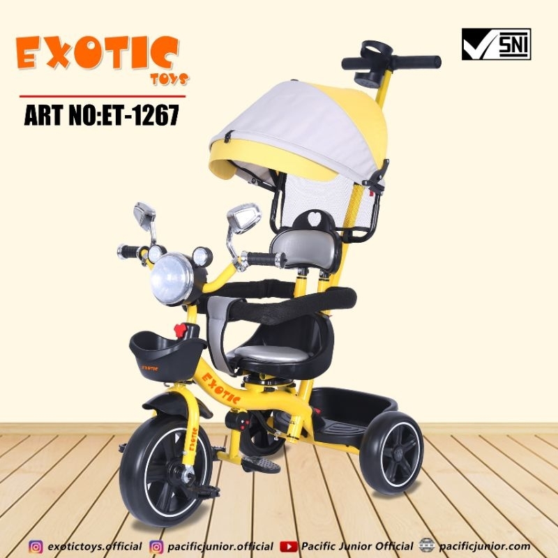 EXOTIC Toys ART NO:ET: 1267 Sepeda Anak-Anak Roda Tiga EXOTIC classic headlight music kursi putar pr