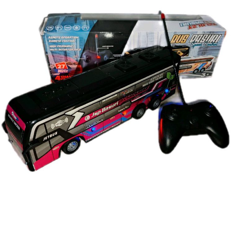 mainan rc bus basuri telolet / remot kontrol bus telolet basuri baterai