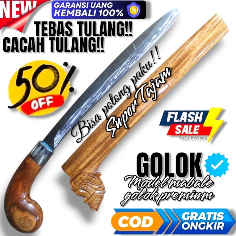 GOLOK CACAH TULANG MODEL TATOR TERBUAT DARI HASIL TEMPA BAKAR SEPUH KOKOH KUAT BERKUALITAS TINGGI TA