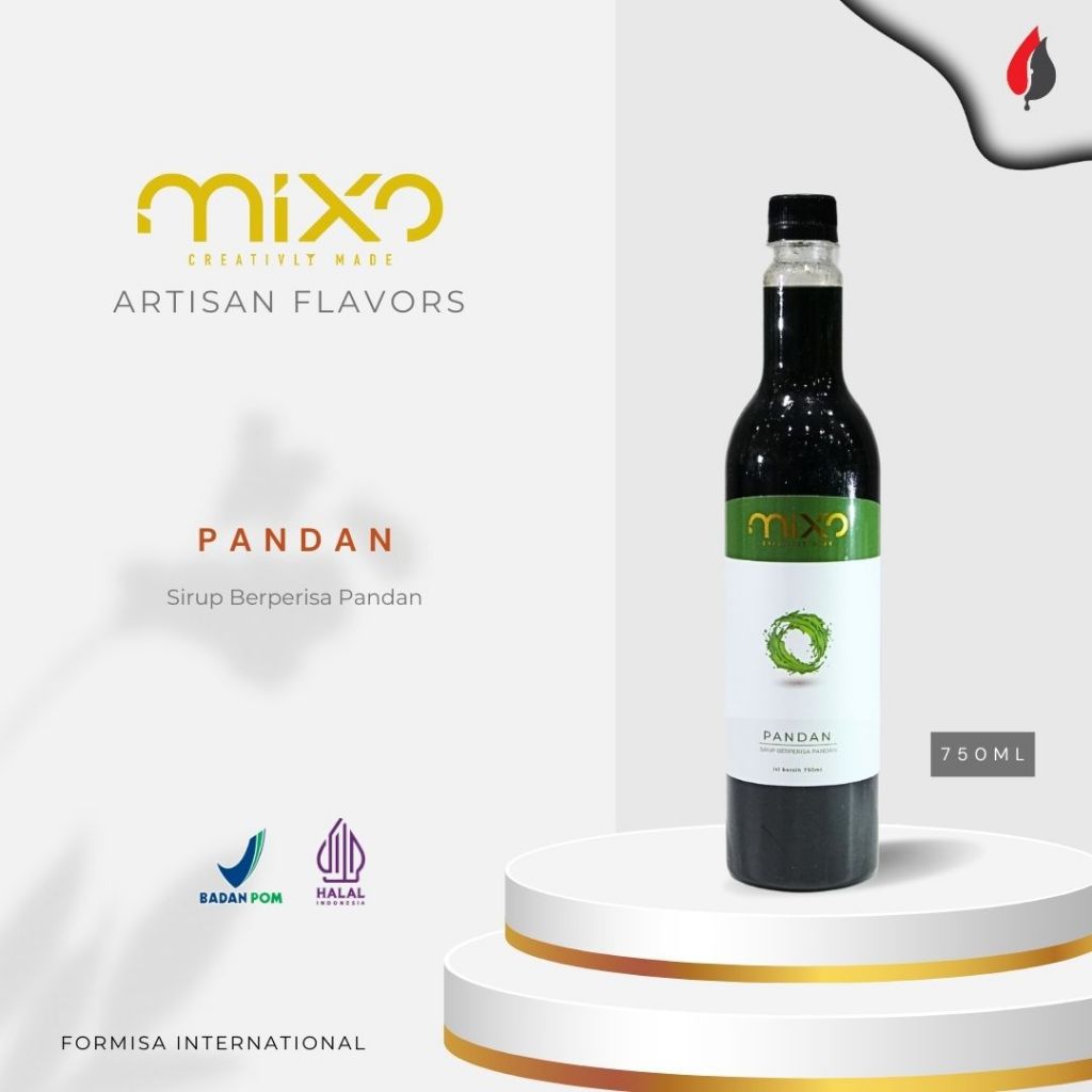 

FORMISA - Mixo Pandan Syrup 750ml - Sirup Minuman Rasa Pandan 750ml / HORECA