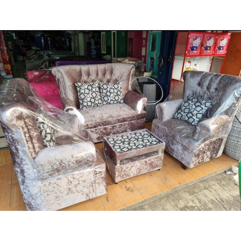 (Free Ongkir) Promo Sofa Beludru Premium 211