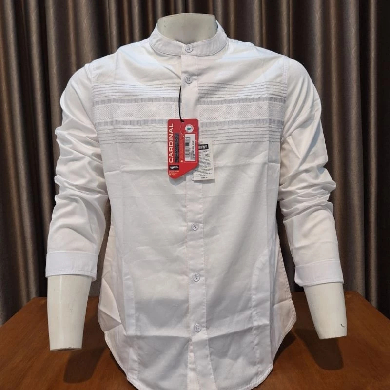 KEMEJA KOKO LENGAN PANJANG SLIM FIT PUTIH CARDINAL JEANS C2933J08A