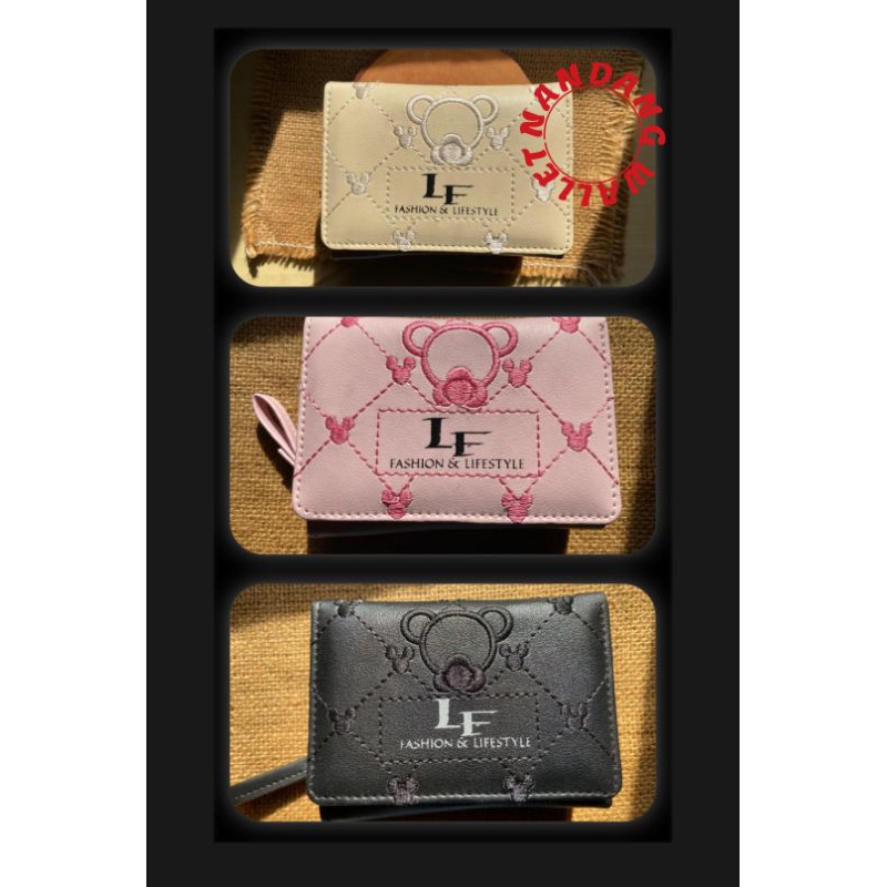 NWC>Dompet wanita dompet koin genggam Dompet bordir Wanita Terbaru Dompet boneka LF lucu dompet koin