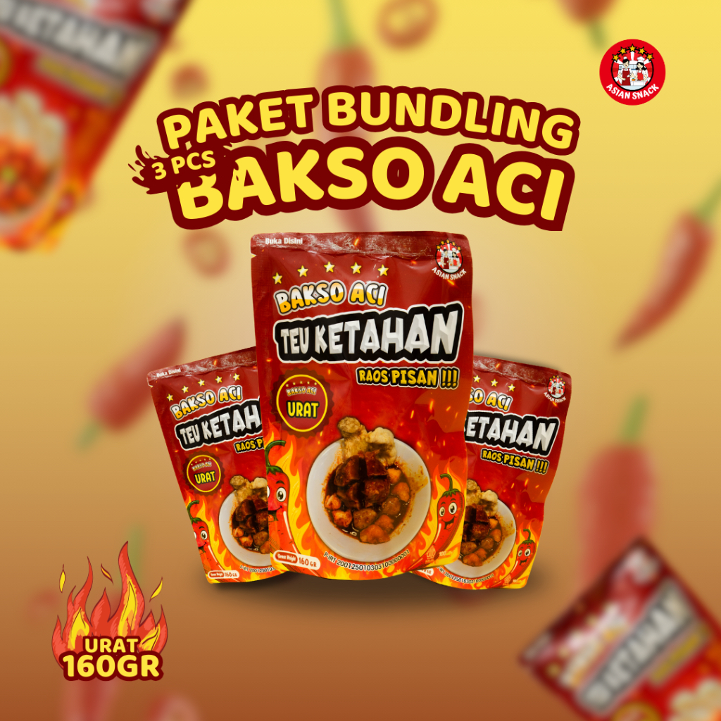 

ASIAN SNACK - PAKET BUNDLING 3 URAT/ CINCANG 160gr