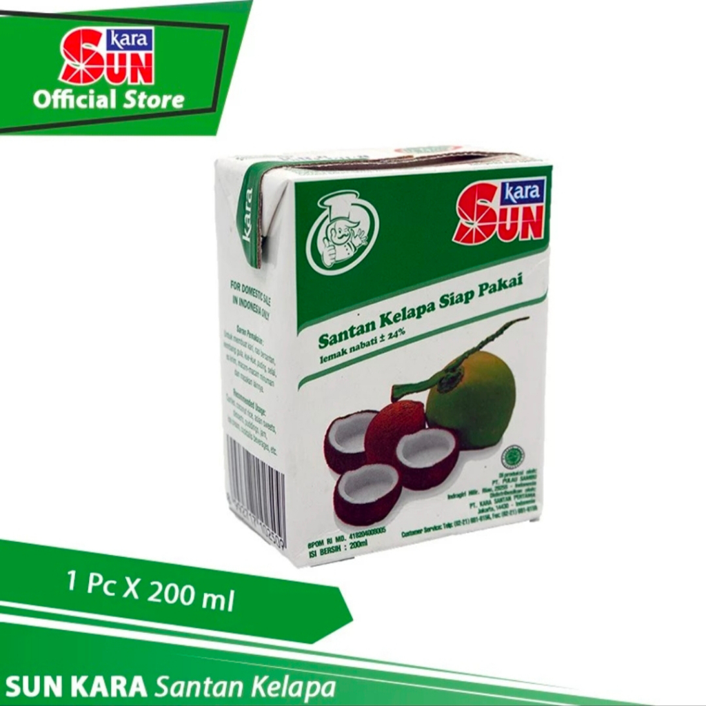 

SUN KARA Santan Kelapa ( Coconut Cream) 200ml