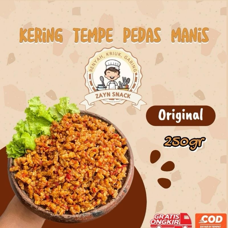 

Kering Tempe Orek Tempe Pedas Manis 250gr
