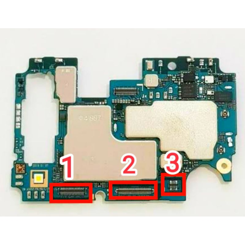 soket konektor di mesin samsung a50 a505f FPC ON BOARD