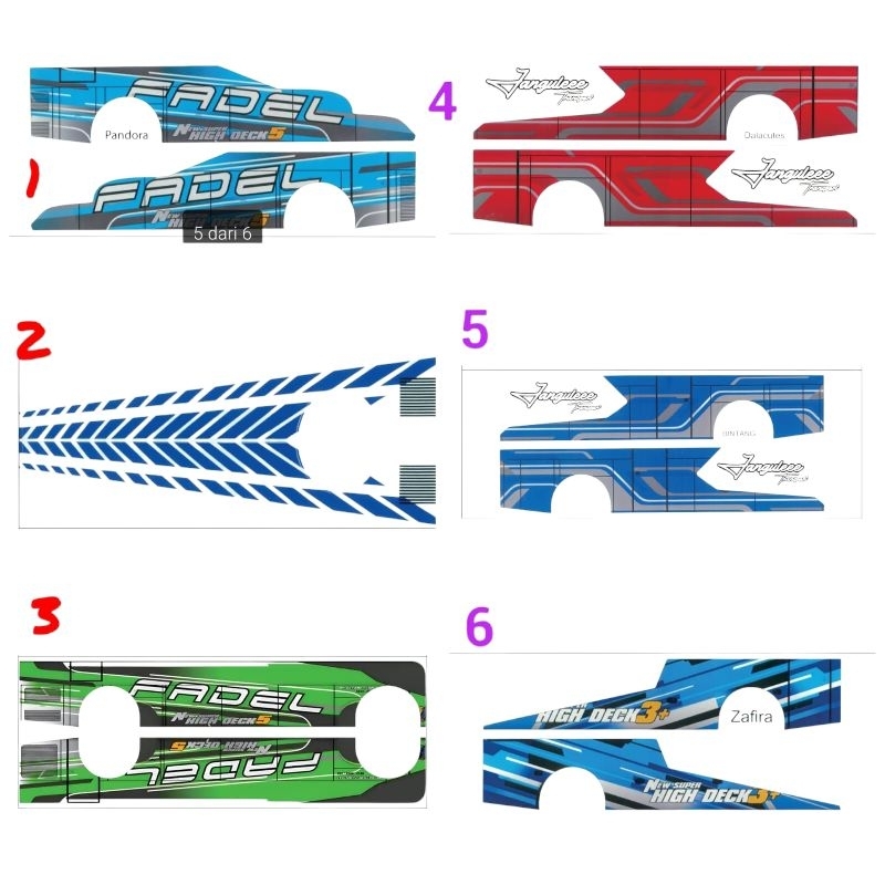 Livery miniatur bus plastik skala 1:35