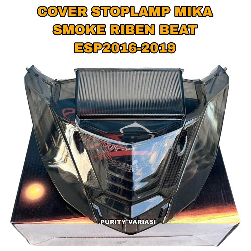 Cover Stoplamp Beat Mika Smoke Riben Cover Penutup Lampu Belakang Motor Beat Esp 2106-2019