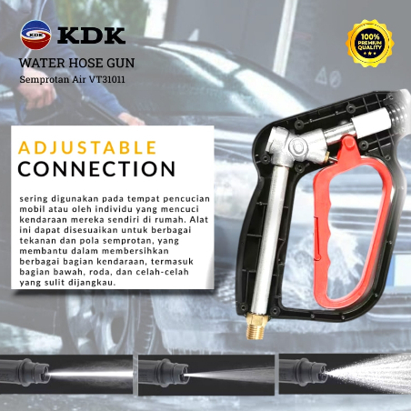 H&L Spare Part Gun Jet High Pressure Cleaner Gagang Tembakan Air Mesin Cuci Steam Listrik 3 Patah -