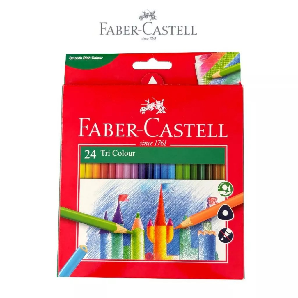 

Pensil Warna 24 warna Tri Colour Faber Castell