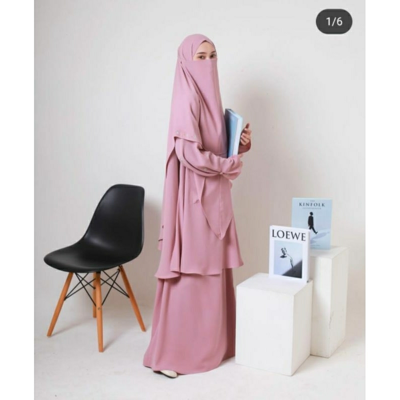 PRELOVED FRENCH KHIMAR FLORA BY RYANDASYAR'I