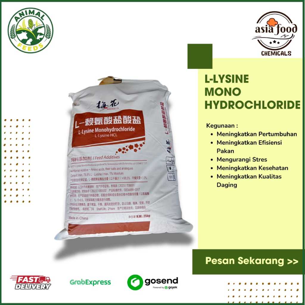 L-LYSINE / LYSINE HCl / SUPLEMEN VITAMIN HEWAN & TERNAK