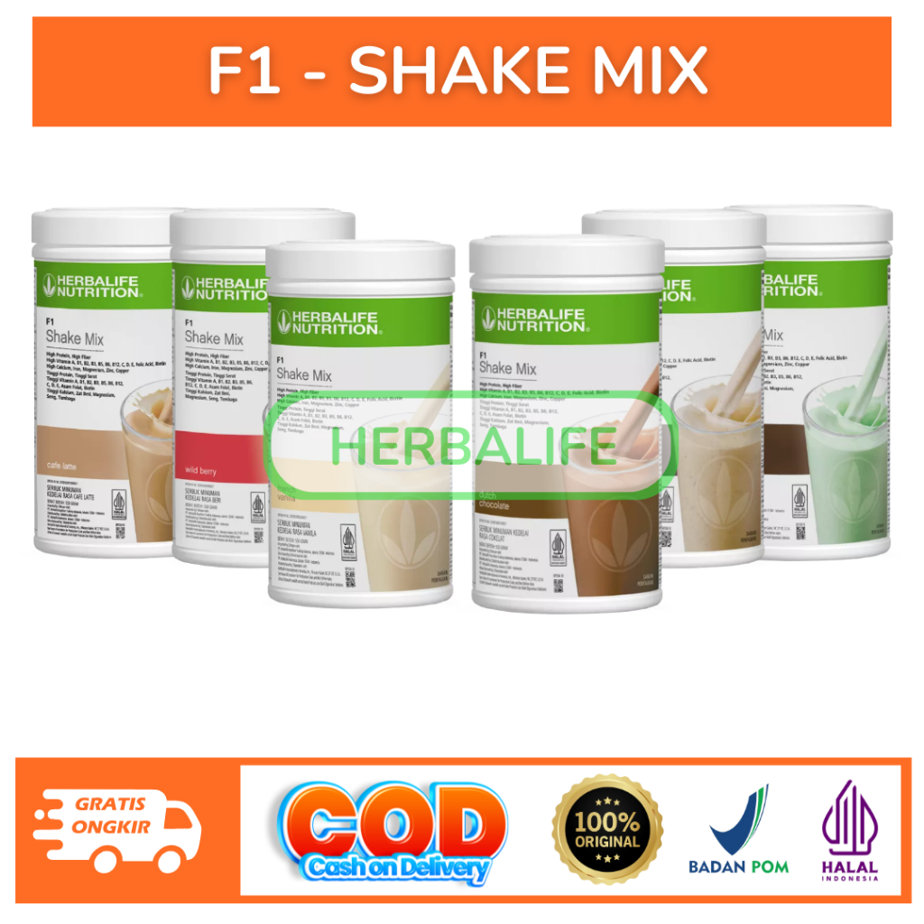Herbalife Shake Mix F1 - Formula1 Original 100% - Jaminan uang kembali jika palsu