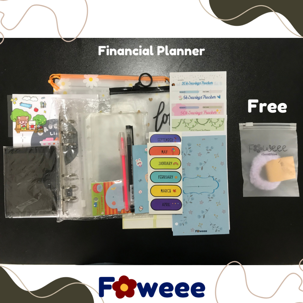

FOWEEE Paket Budgeting Planner / Binder Keuangan A6