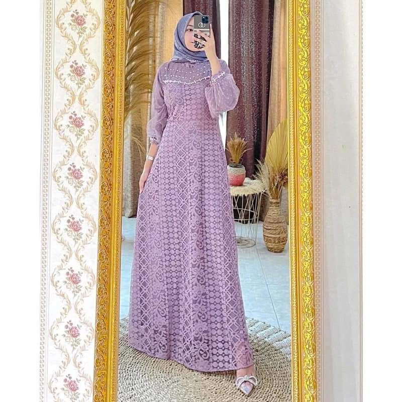 Dress pesta gamis Polka brokat by ozias