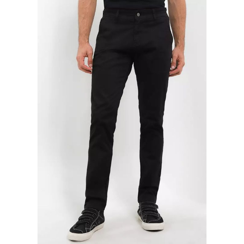 Slim Stretch Fit Chino Pants HSS004BK CELANA LOIS ORIGINAL PRIA WARNA HITAM BLACK