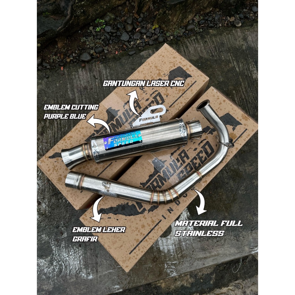 Knalpot Racing Ceklis Titan Blue Series Original Formula Speed Pnp Beat Vario Mio Nmax Aerox Spacy..