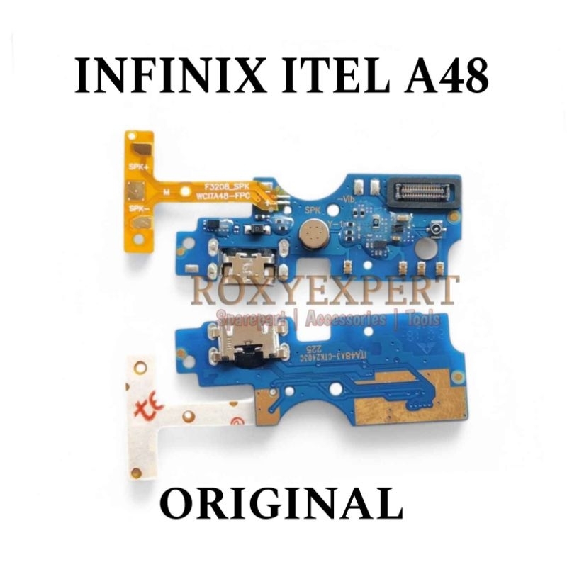 Konektor Charger  Infinix Itel A48 Pcb Board Papan Cas Connector Usb Original