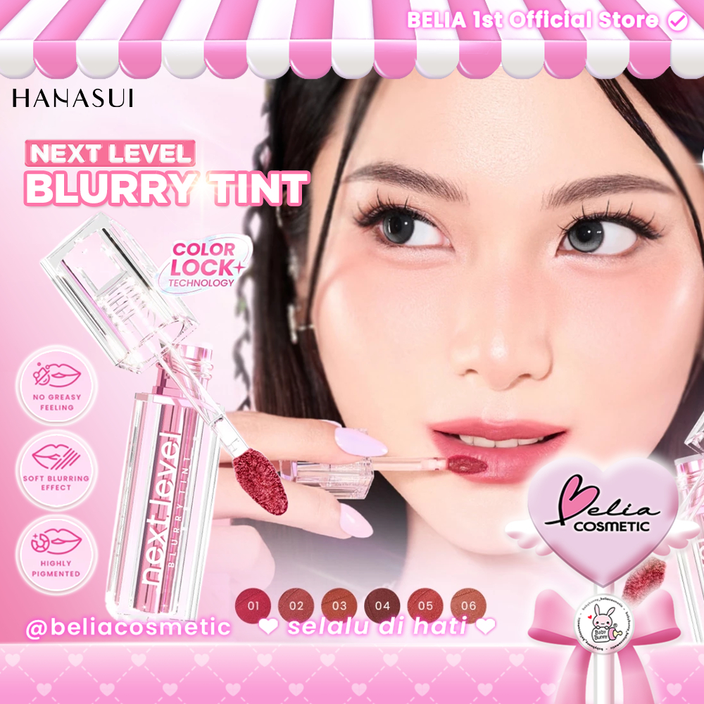 [ BELIA ] HANASUI Next Level Blurry Tint | Lip Tint Watery To Blur Tahan Lama Velvet Finish