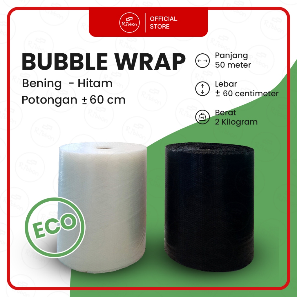 

Bubble Wrapping 60cm X 50M Bubble Hitam ECO Tebal Bubble Wrap Plastik Pack Eceran Murah