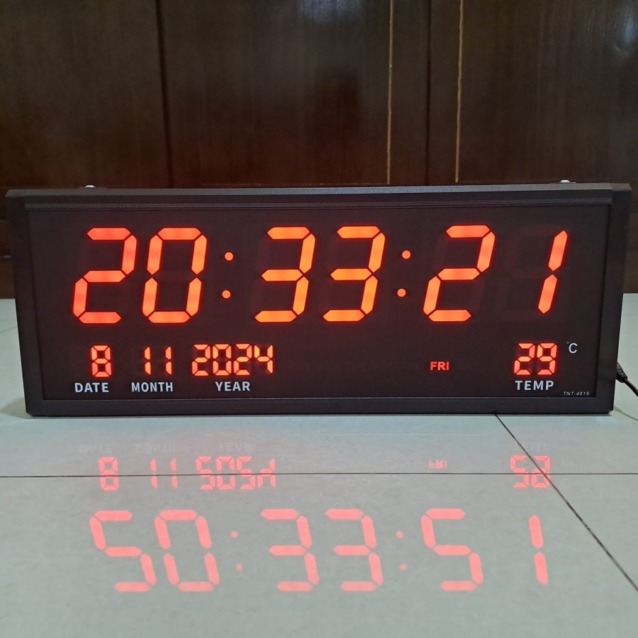 JAM DINDING DIGITAL LED Merah