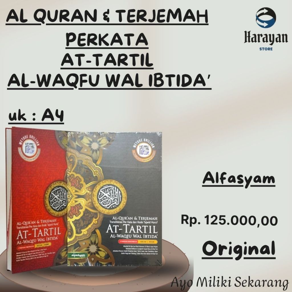 AL QURAN AT TARTIL TERJEMAH PERKATA A4