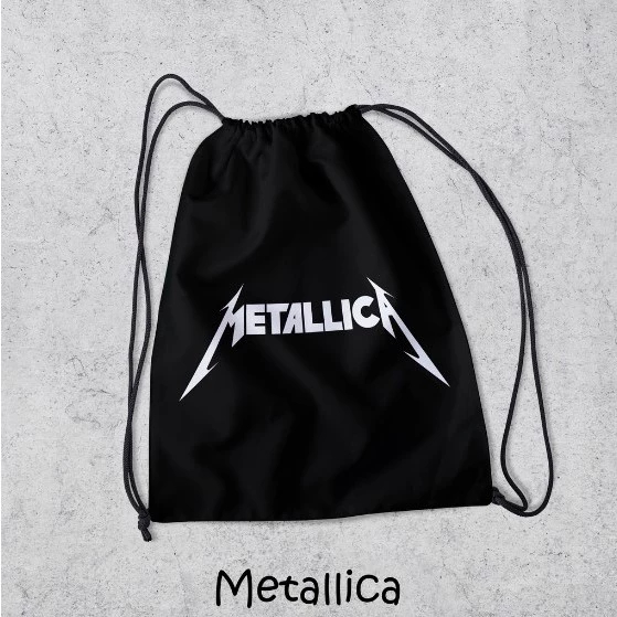Tas serut Metalica | Tas sekolah pria wanita keren|kece