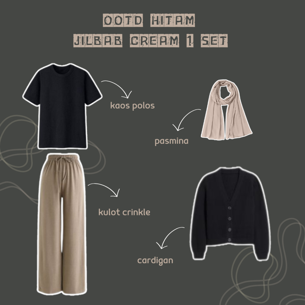 Outfit Set Wanita Santai | Baju Set Celana Kulot | Adem & Ringan