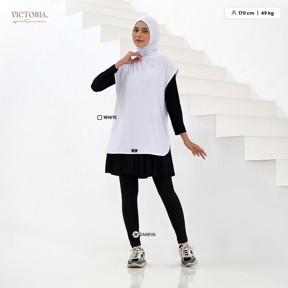 Zaneva - Victoria Vest Hijab Atasan Olahraga Muslimah Jersey Premium Outer Olahraga Sportwear Muslim