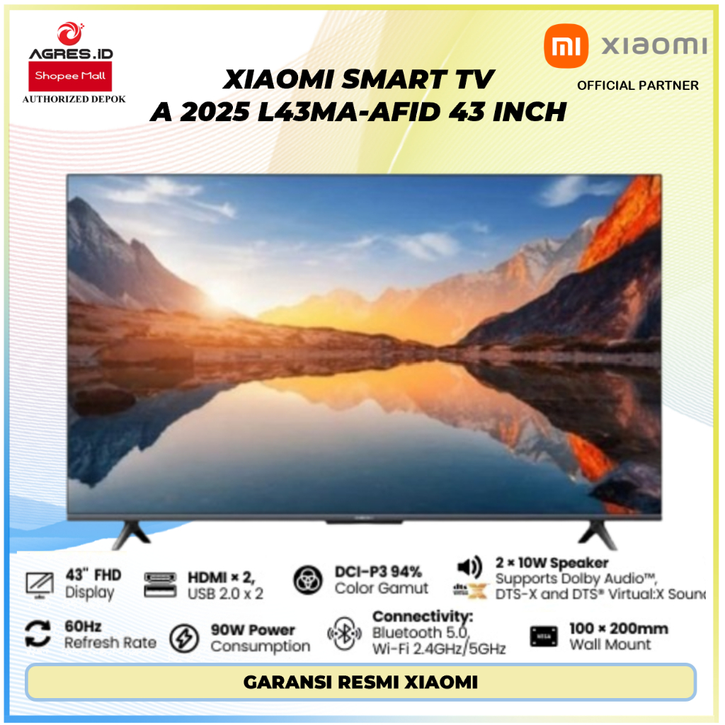 Xiaomi Smart TV A 2025 43" FHD (L43MA-AFID)