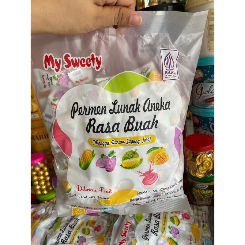 

Permen Lunak aneka Rasa Buah 1pak isi 100pcs