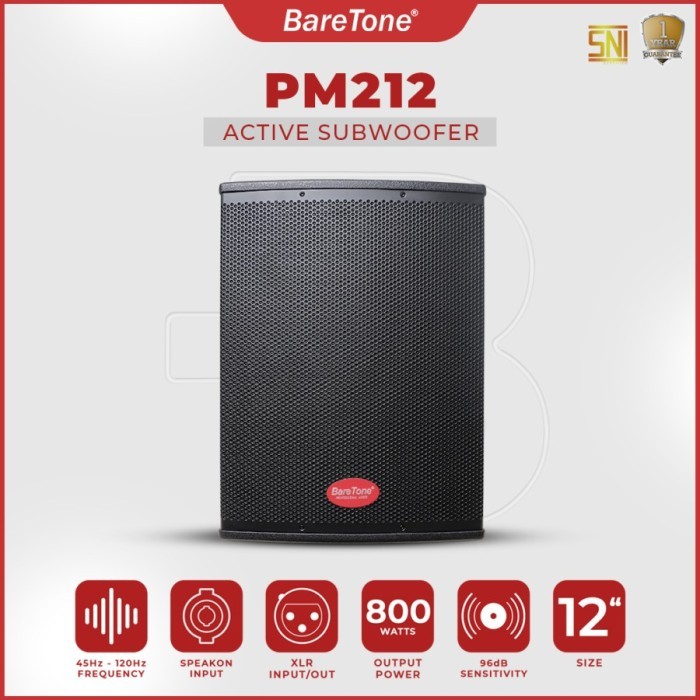 Subwoofer baretone pm212 pm 212 subwoofer aktif 12 inch