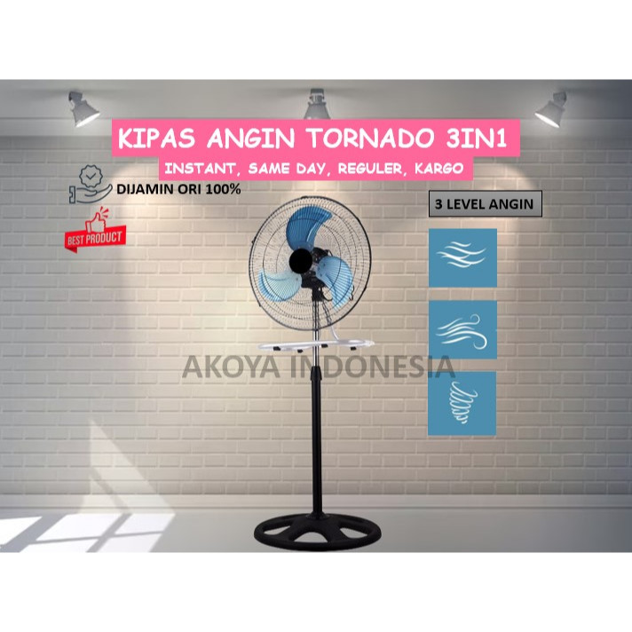 Kipas Angin Tornado Jumbo 18 inch 3in1, Kipas Angin Dinding Tornado, Kipas Angin Duduk Tornado