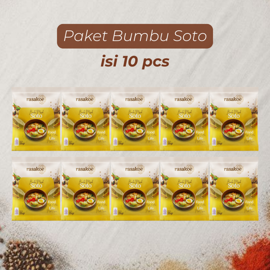 

Rasakoe Bumbu Soto Gurih dan Kental isi 10 pcs