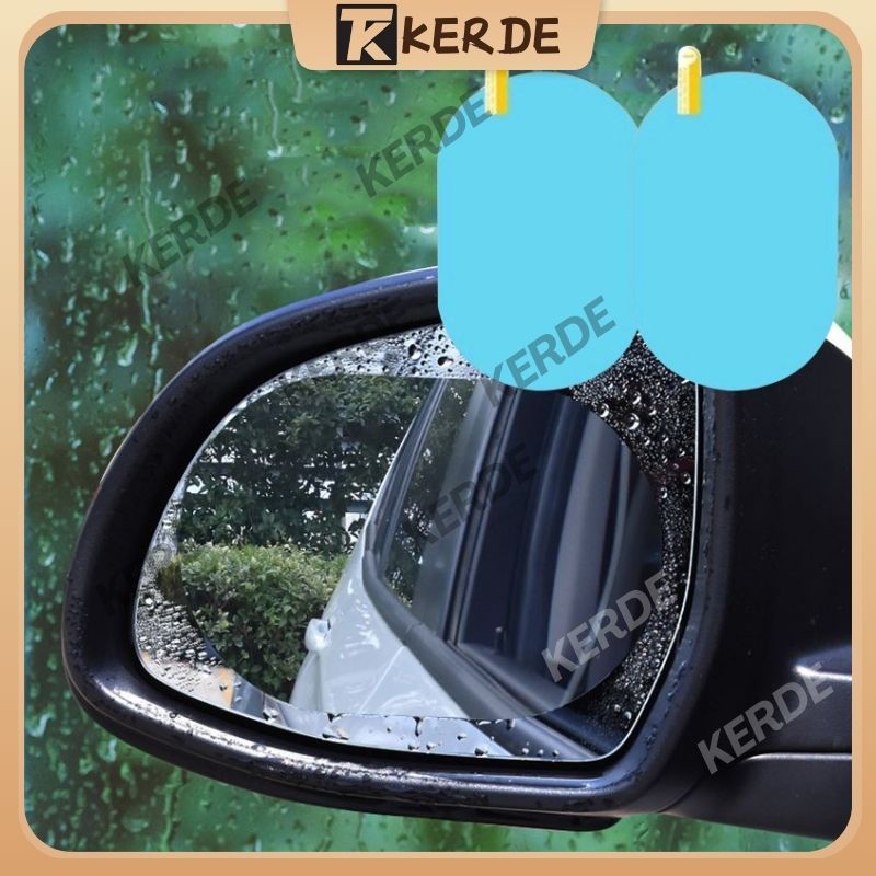 2Pcs Anti Air Rainproof Anti Embun / Stiker Kaca Mobil Spion Mobil / Stiker Kaca Spion Mobil