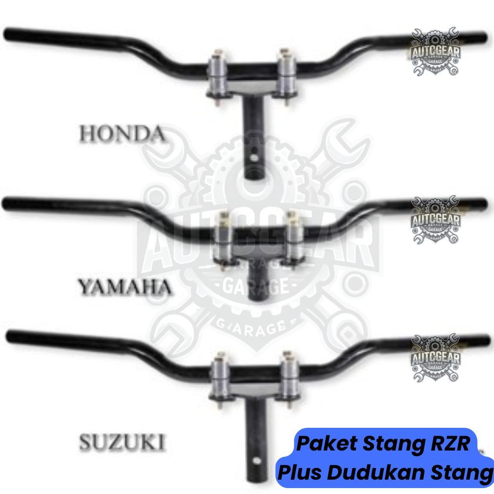 STANG RZR PLUS DUDUKAN STANG UNIVERSAL HONDA YAMAHA SUZUKI MATIC BEBEK PAKET LENGKAP SATU SET SETANG